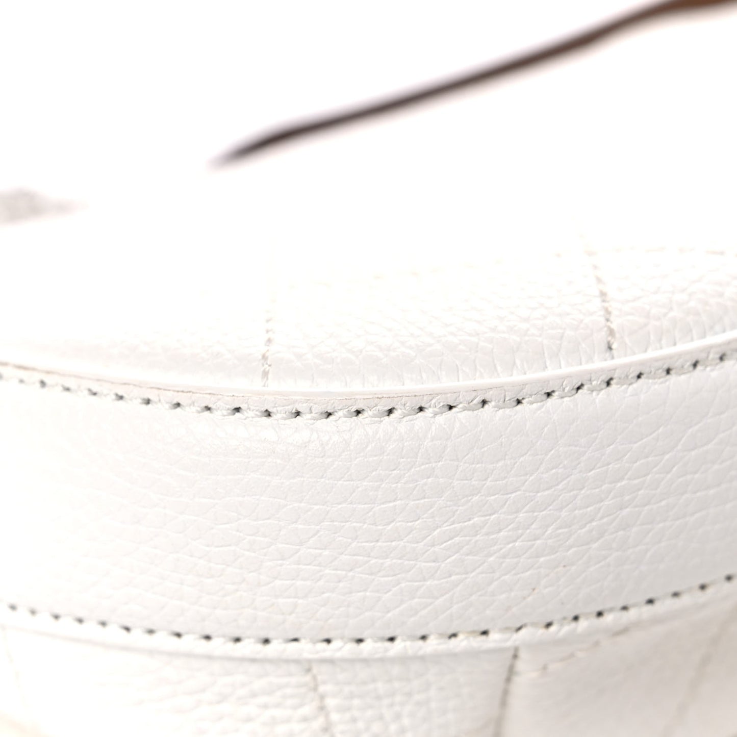 Calfskin Stitched Flap Bag White