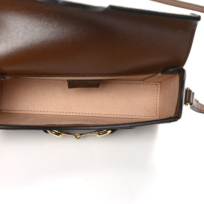 Gucci GG Supreme Monogram Mini Horsebit 1955 Shoulder Bag Beige Brown Sugar 5 of 10