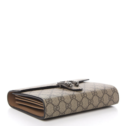 Gucci GG Supreme Monogram Mini Dionysus Chain Wallet Beige Taupe 3 of 9