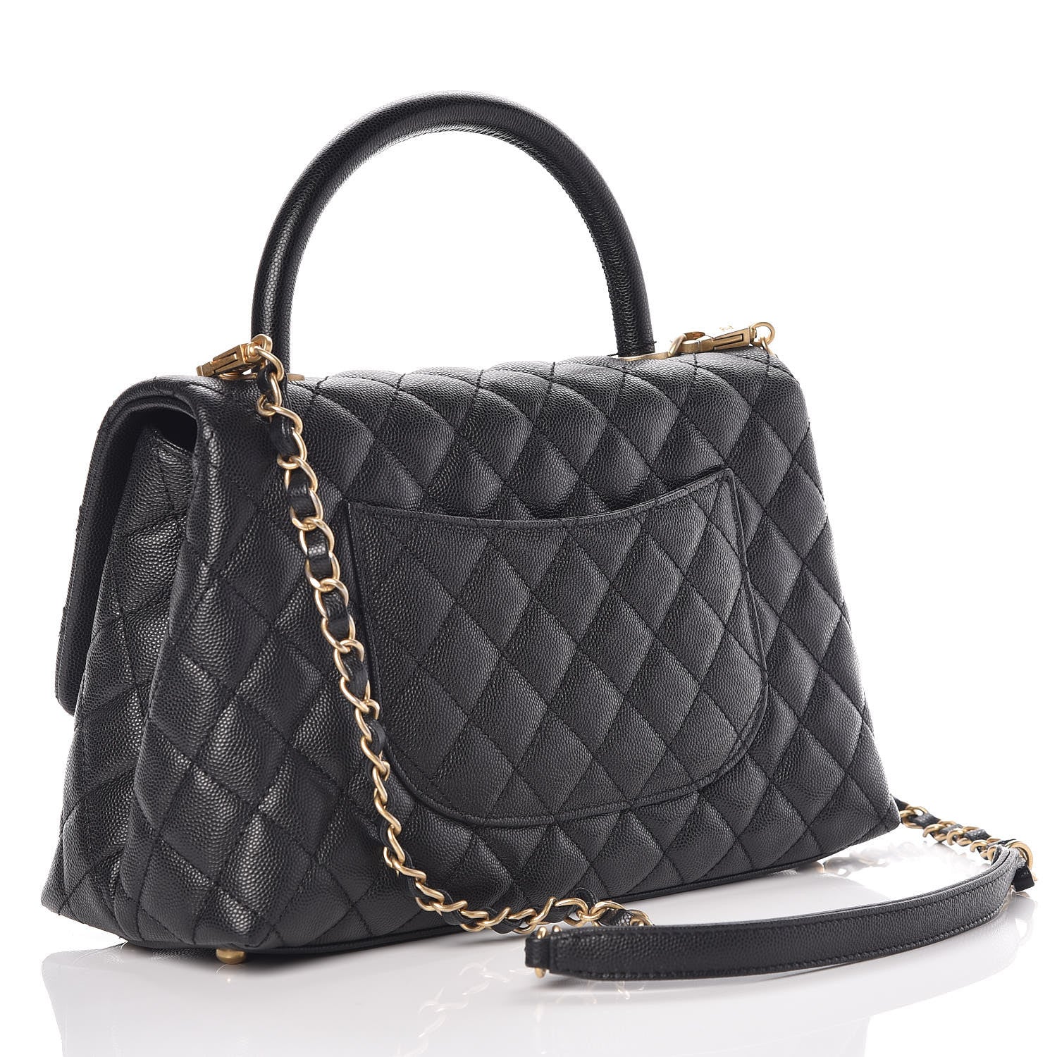 Chanel Caviar Quilted Small Coco Handle Flap Black 4 of 11