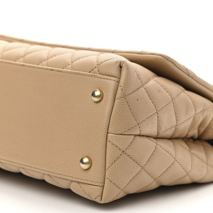 Chanel Caviar Lizard Quilted Small Coco Handle Flap Beige 10 of 13