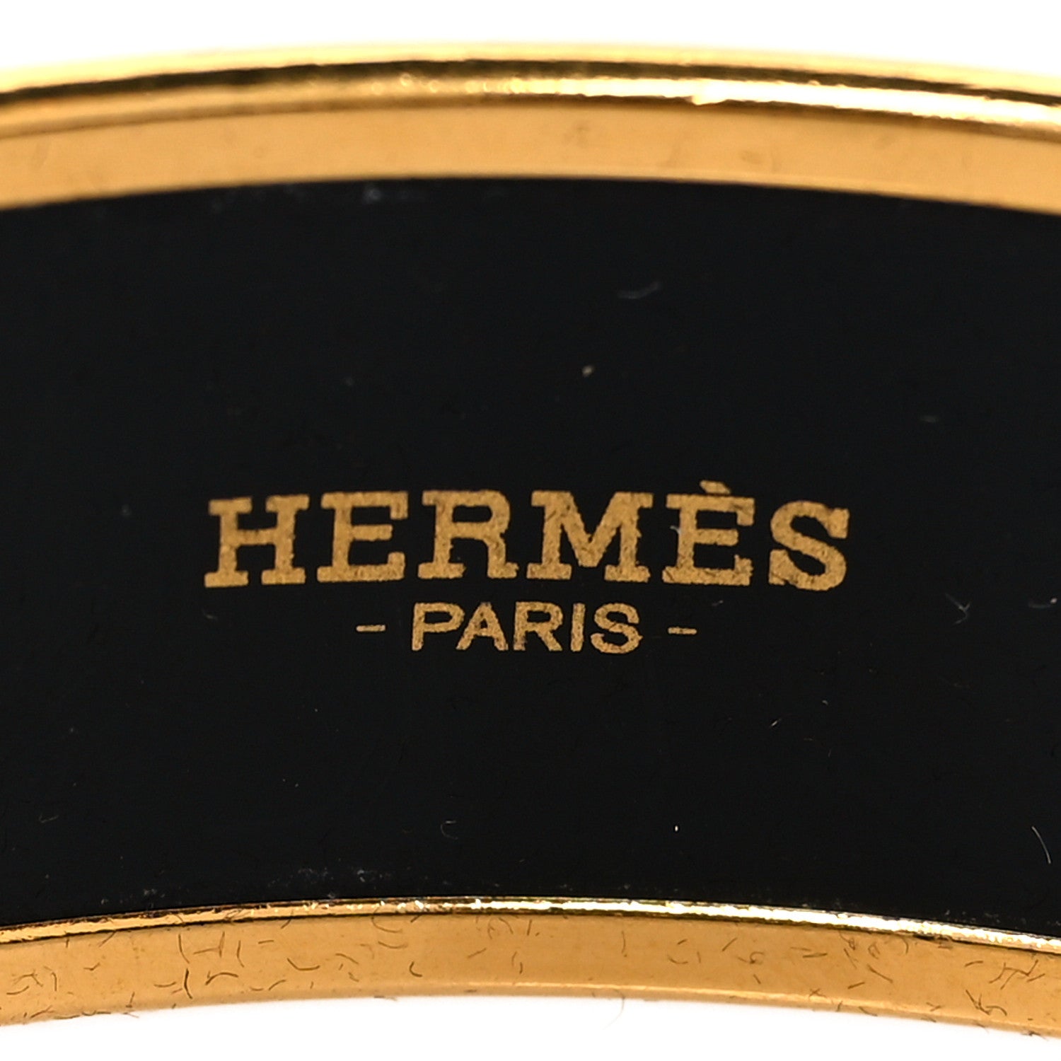Hermes Enamel Printed Brazil Wide Bracelet 65 Black 4 of 5