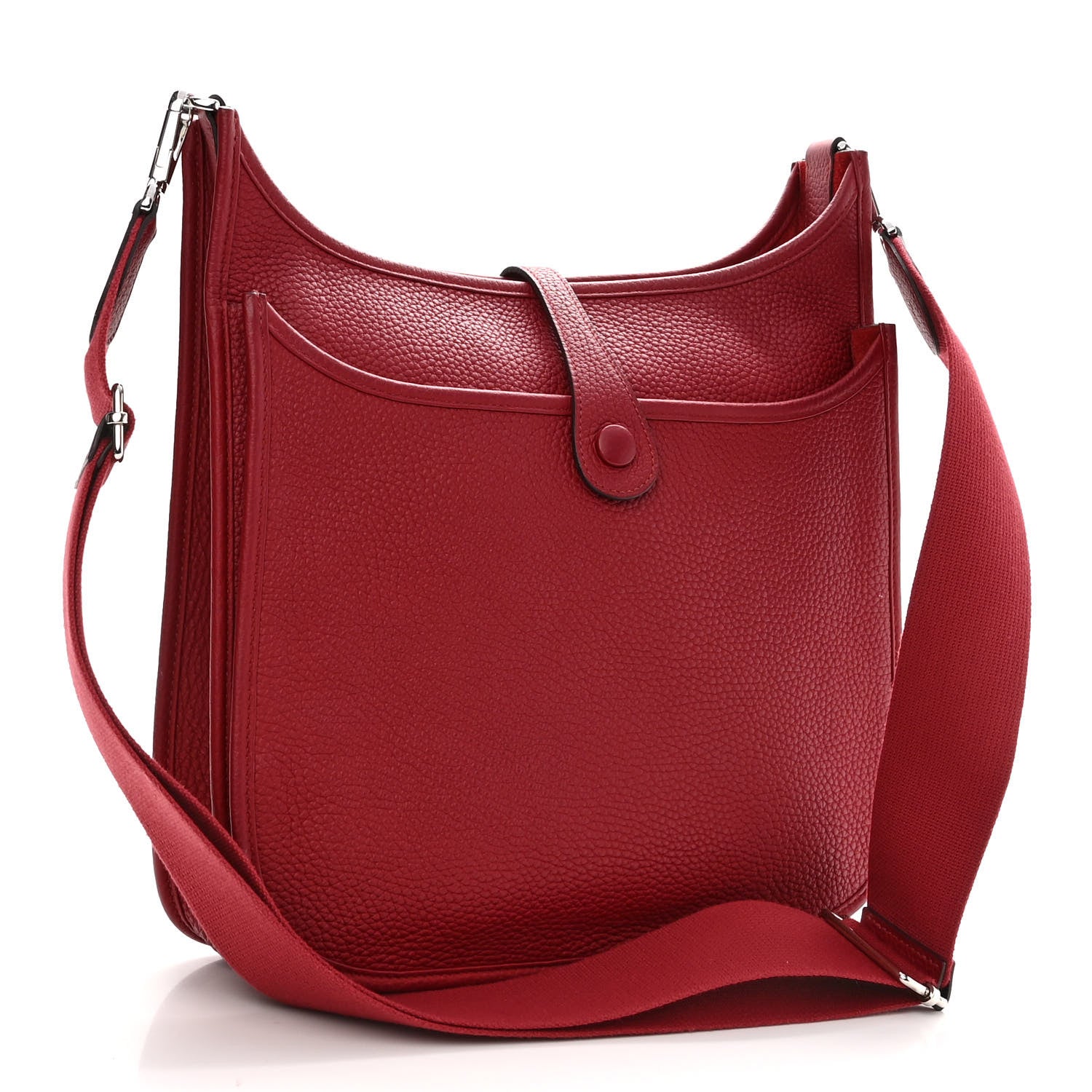 Hermes Taurillon Clemence Evelyne III PM Rouge Grenat 2 of 9