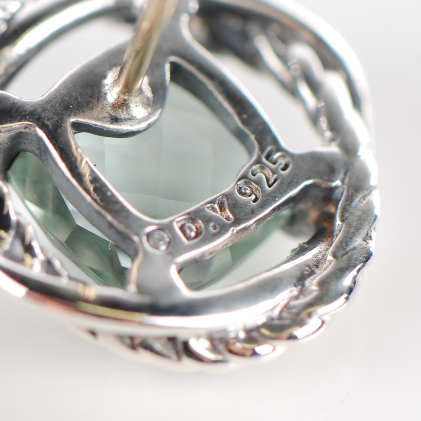 Sterling Silver Prasiolite 7mm Infinity Earrings