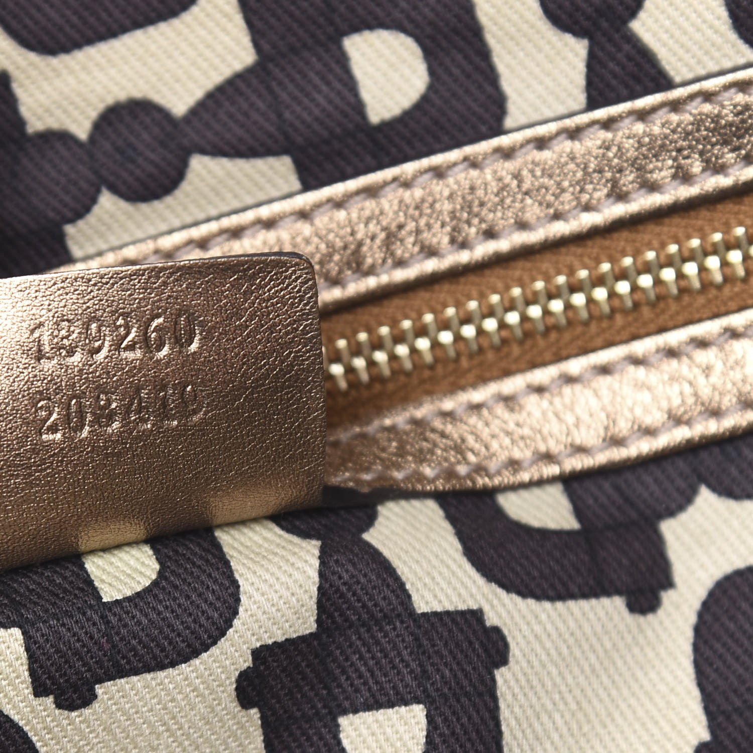 Gucci Monogram Large Jolicoeur Tote Gold 6 of 9