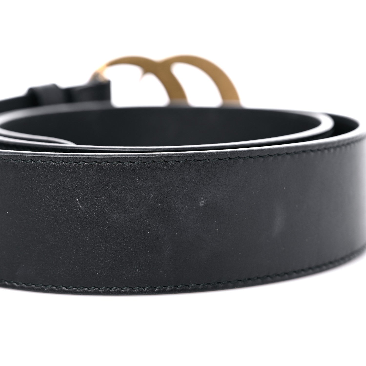 Gucci Moon Calfskin Pearl Double G 40mm Belt 85 34 Black Cream 5 of 5