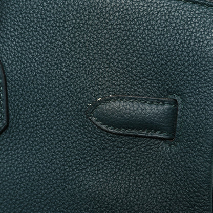 Hermes Togo Swift Officier Birkin 35 Vert Cypress Bleu Zellige 15 of 15