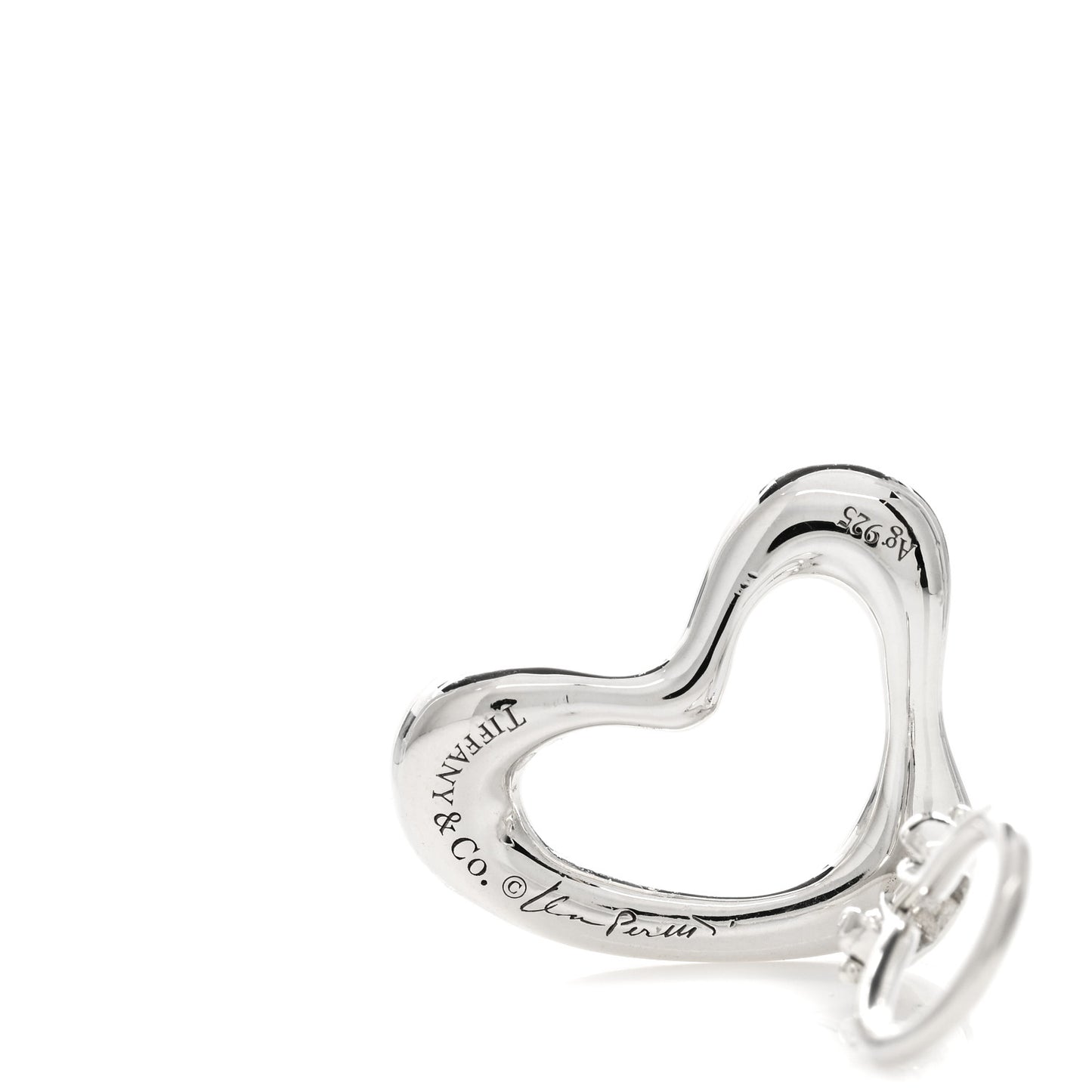 Sterling Silver Elsa Peretti Open Heart Clip-On Earrings