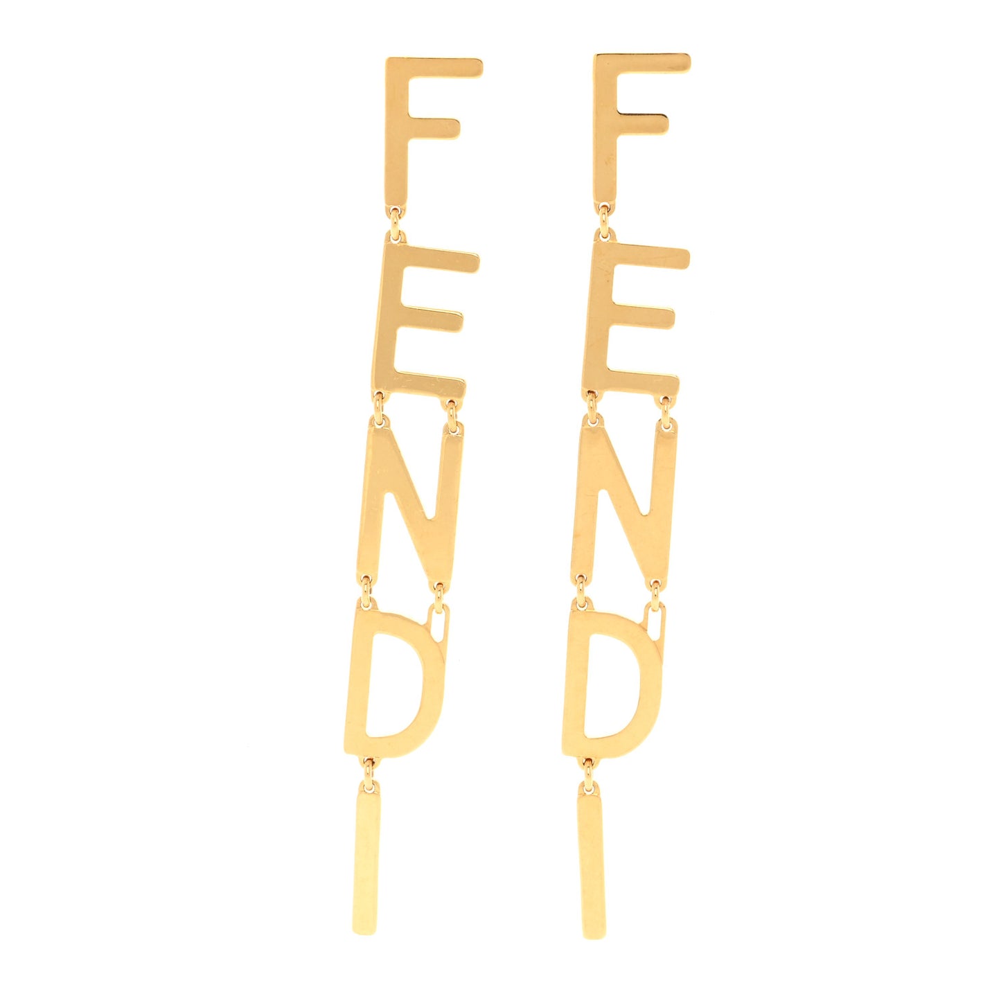 Metal Signature Earrings Gold