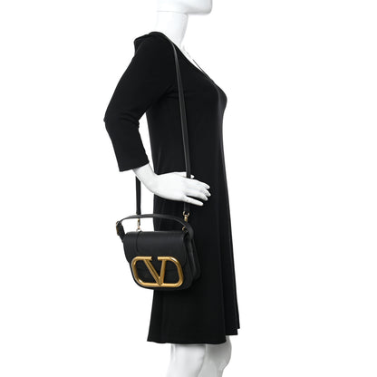 Valentino Garavani Calfskin Supervee Top Handle Crossbody Bag Black 2 of 13