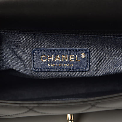 Chanel Lambskin Quilted Resin Bi-Color Chain Flap Bag Black 6 of 13