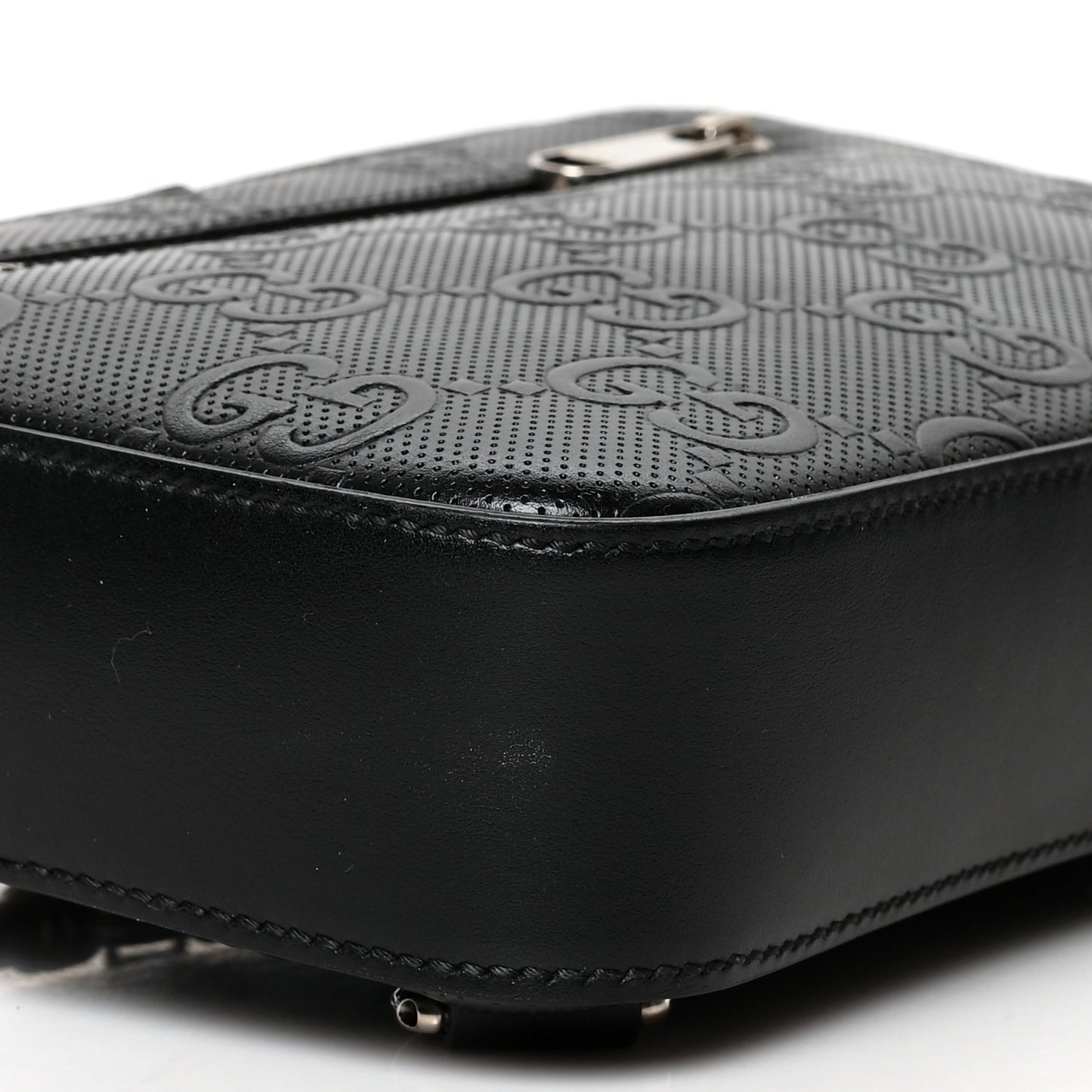 Calfskin GG Tennis Embossed Sling Backpack Black