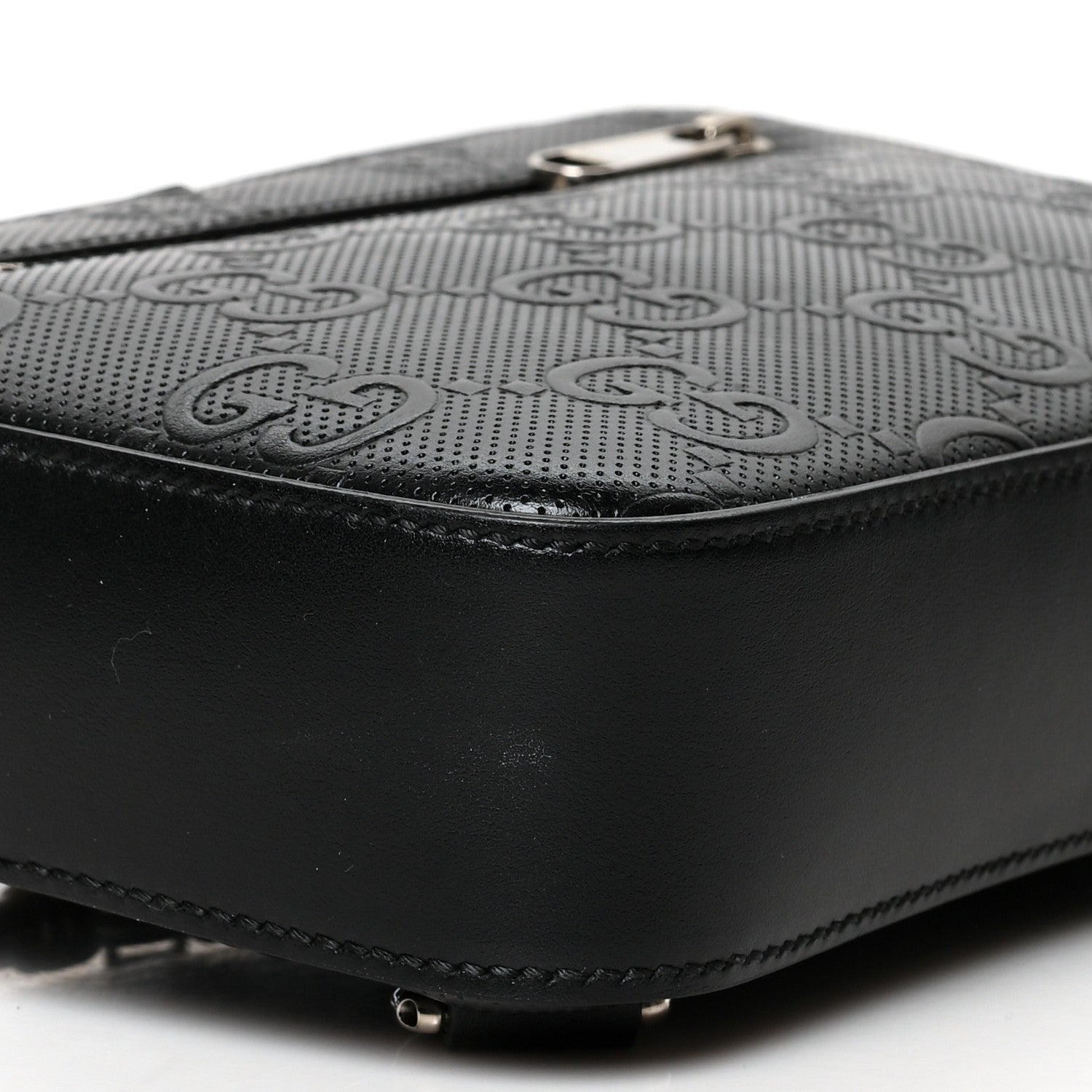Gucci Calfskin GG Tennis Embossed Sling Backpack Black 8 of 8