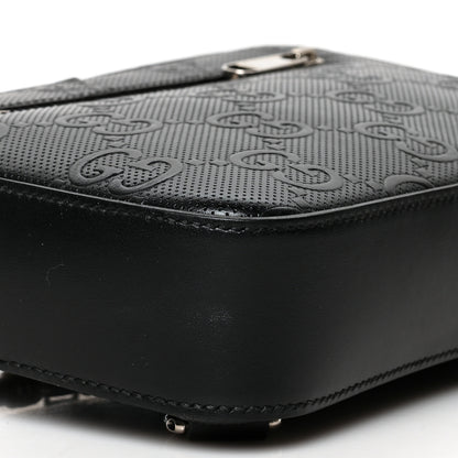 Gucci Calfskin GG Tennis Embossed Sling Backpack Black 8 of 8