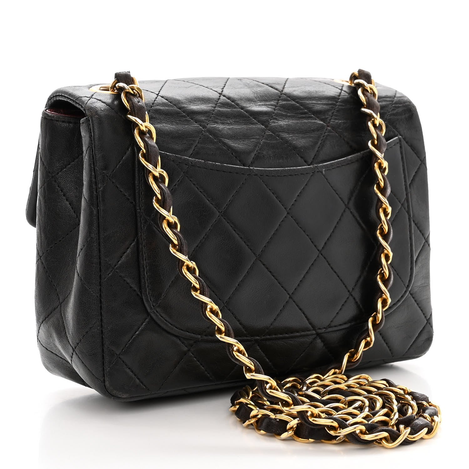 Chanel Lambskin Quilted Mini Square Flap Black 3 of 10
