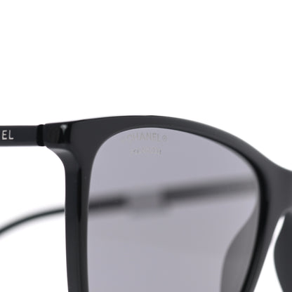Chanel Acetate Polarized Square Sunglasses 5447 Black 7 of 8