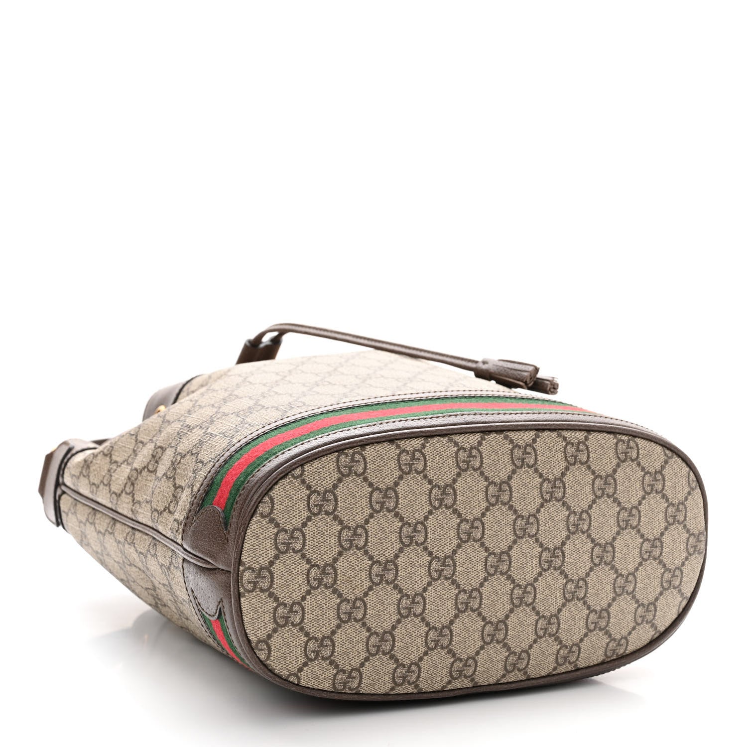 Gucci GG Supreme Monogram Web Ophidia Bucket Bag Brown 4 of 10