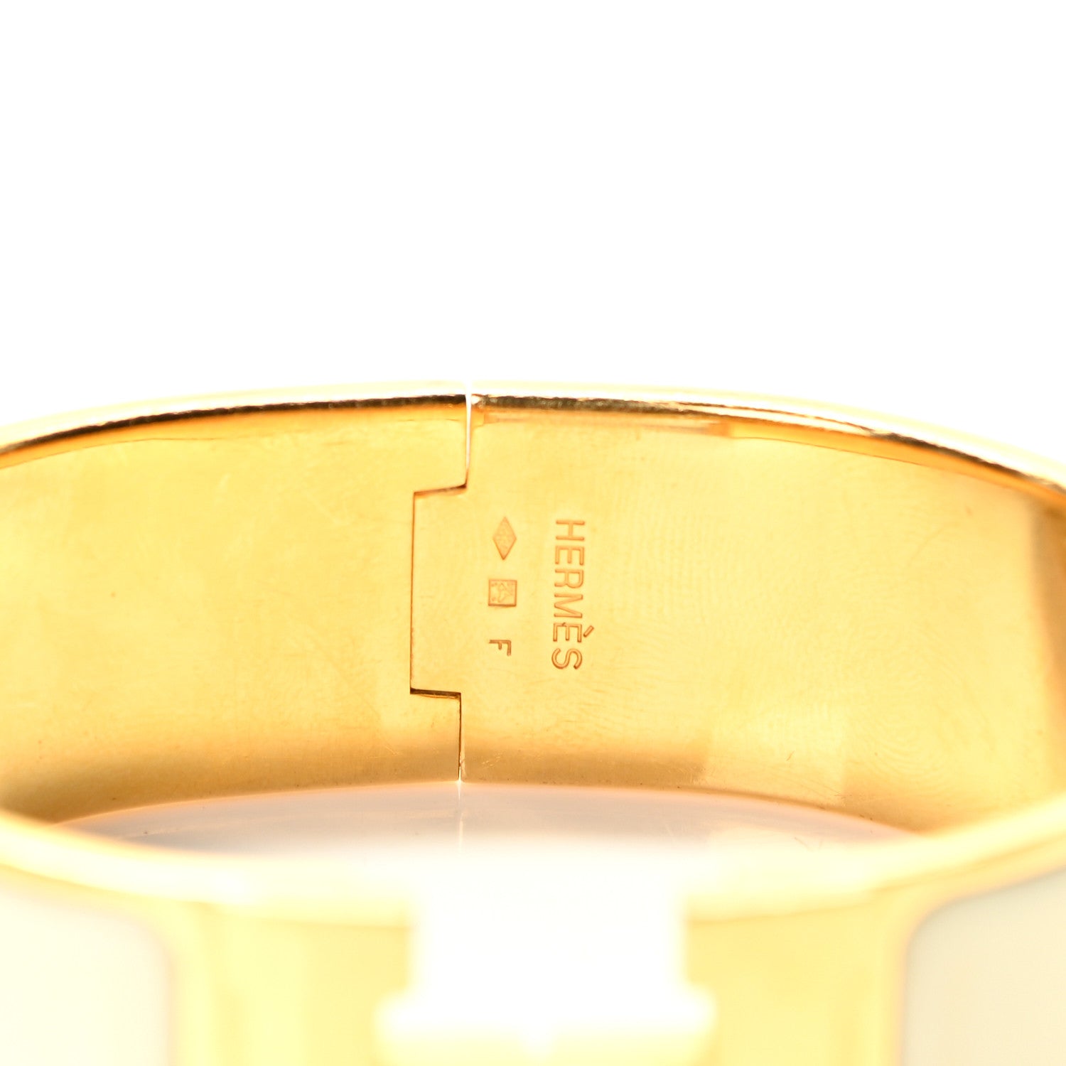Hermes Enamel Wide Clic Clac H Bracelet GM White 4 of 4