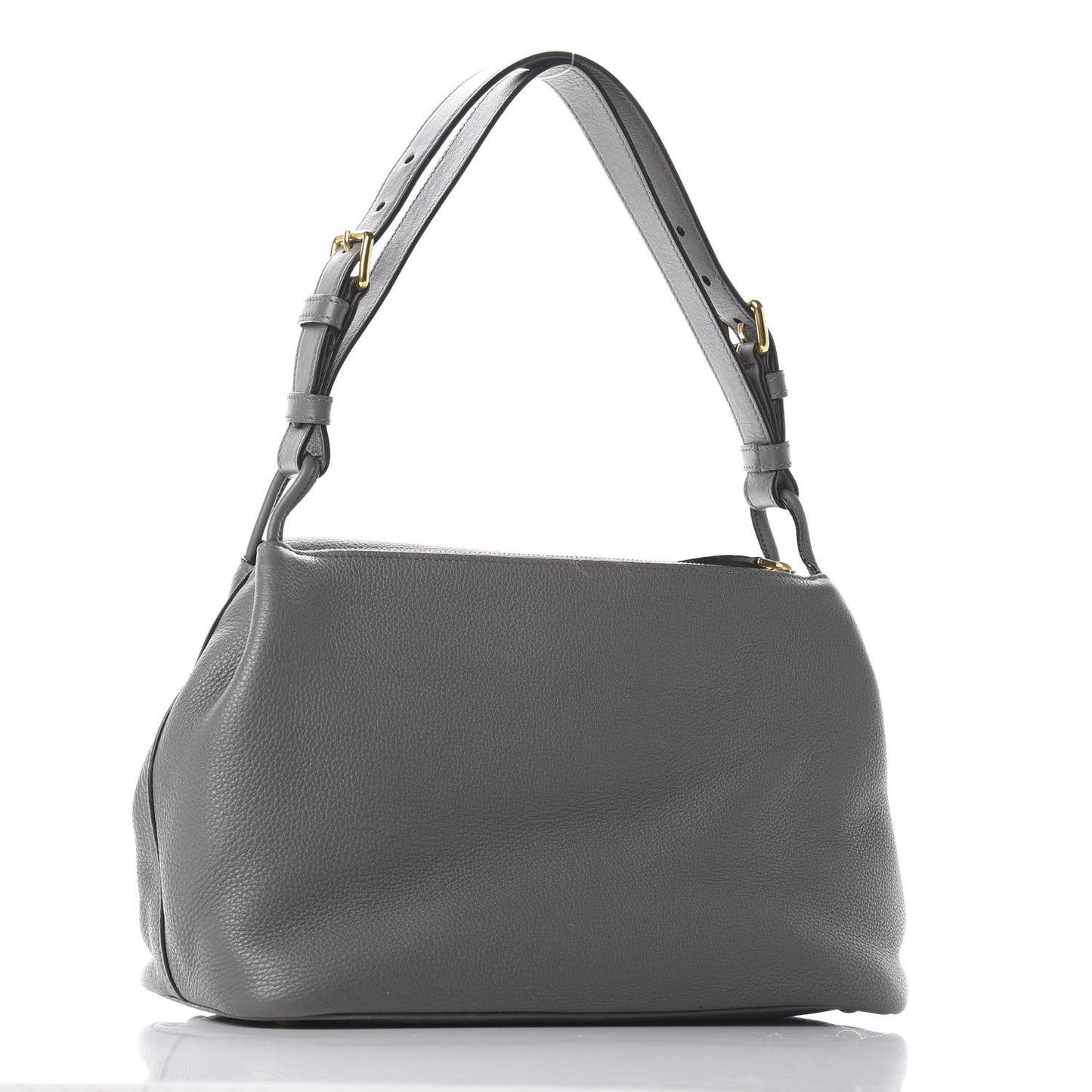 Vitello Daino Flap Shoulder Bag Marmo