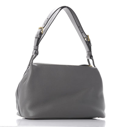 Prada Vitello Daino Flap Shoulder Bag Marmo 2 of 8