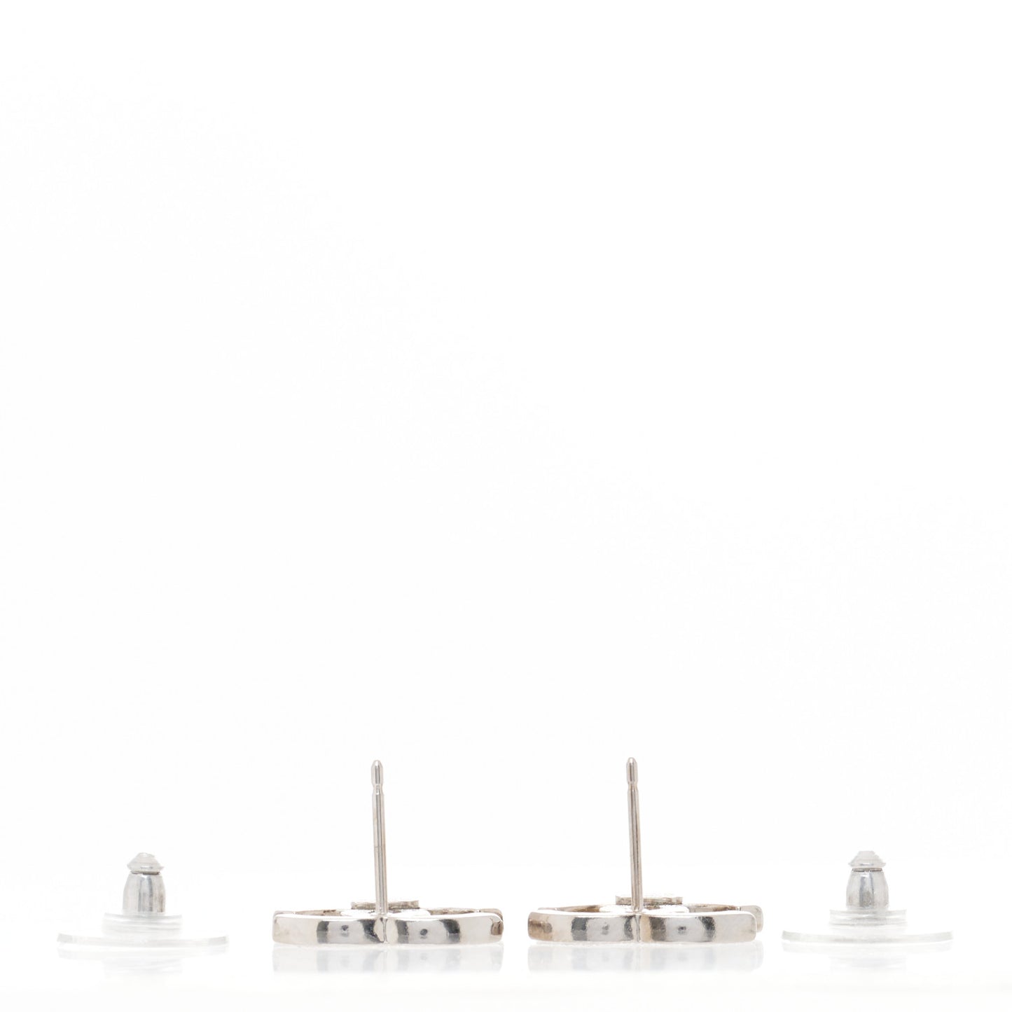 Crystal CC Earrings Silver