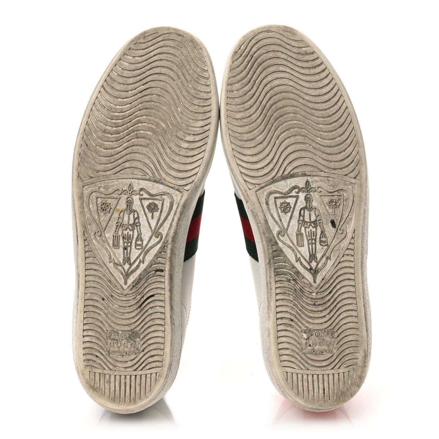 Gucci Calfskin Ayers Bee Embroidered Womens Ace Sneakers 38 White