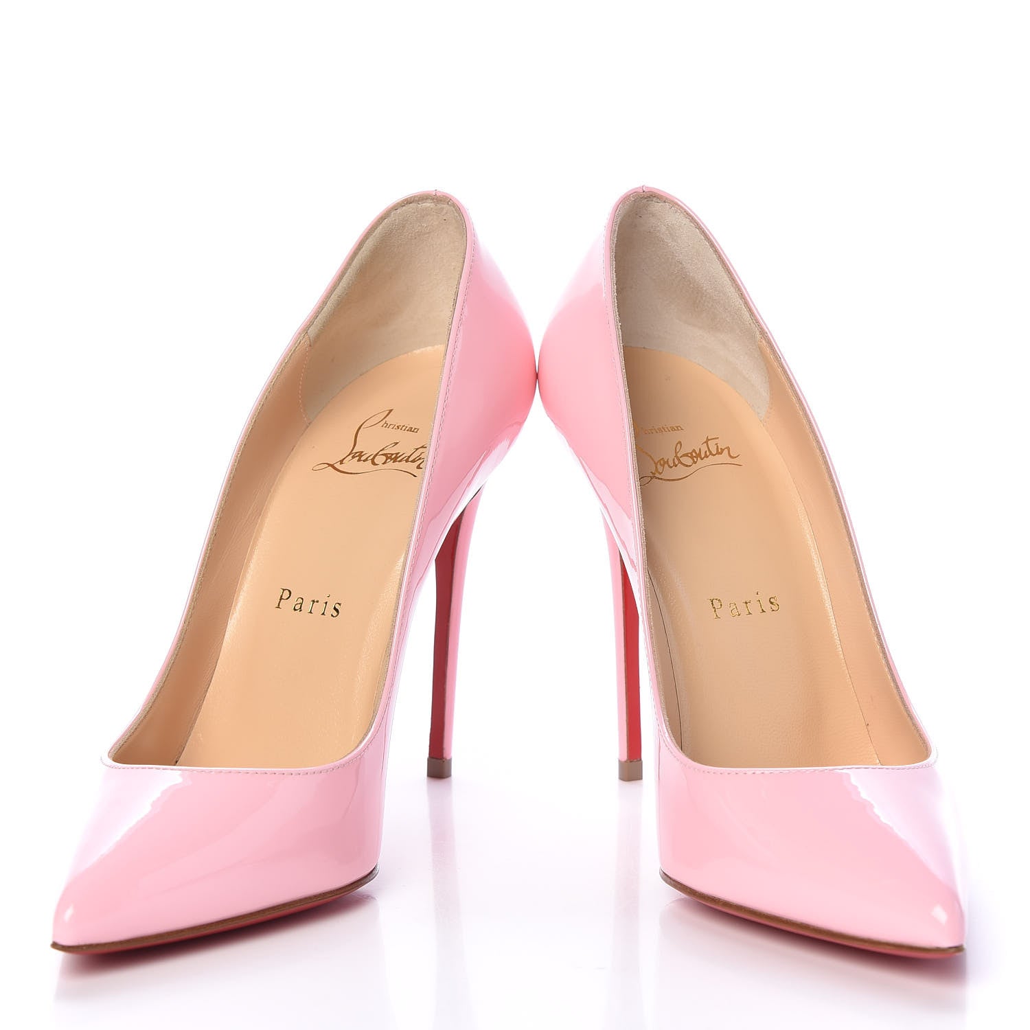 Christian Louboutin Patent Pigalle Follies 100 Pumps 37 Eglantine 5 of 10