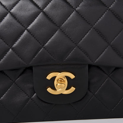 Chanel Lambskin Quilted Medium Double Flap Black 11 of 11