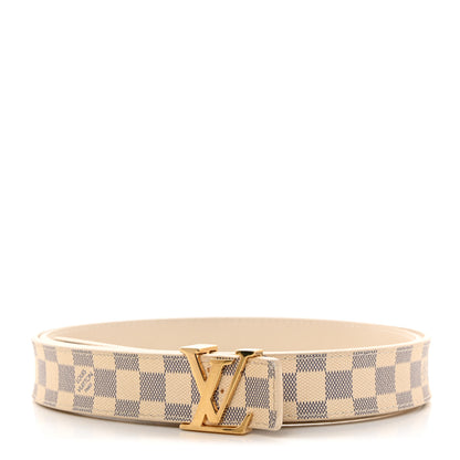 Louis Vuitton Damier Azur LV Initiales Belt 90 36 1 of 7