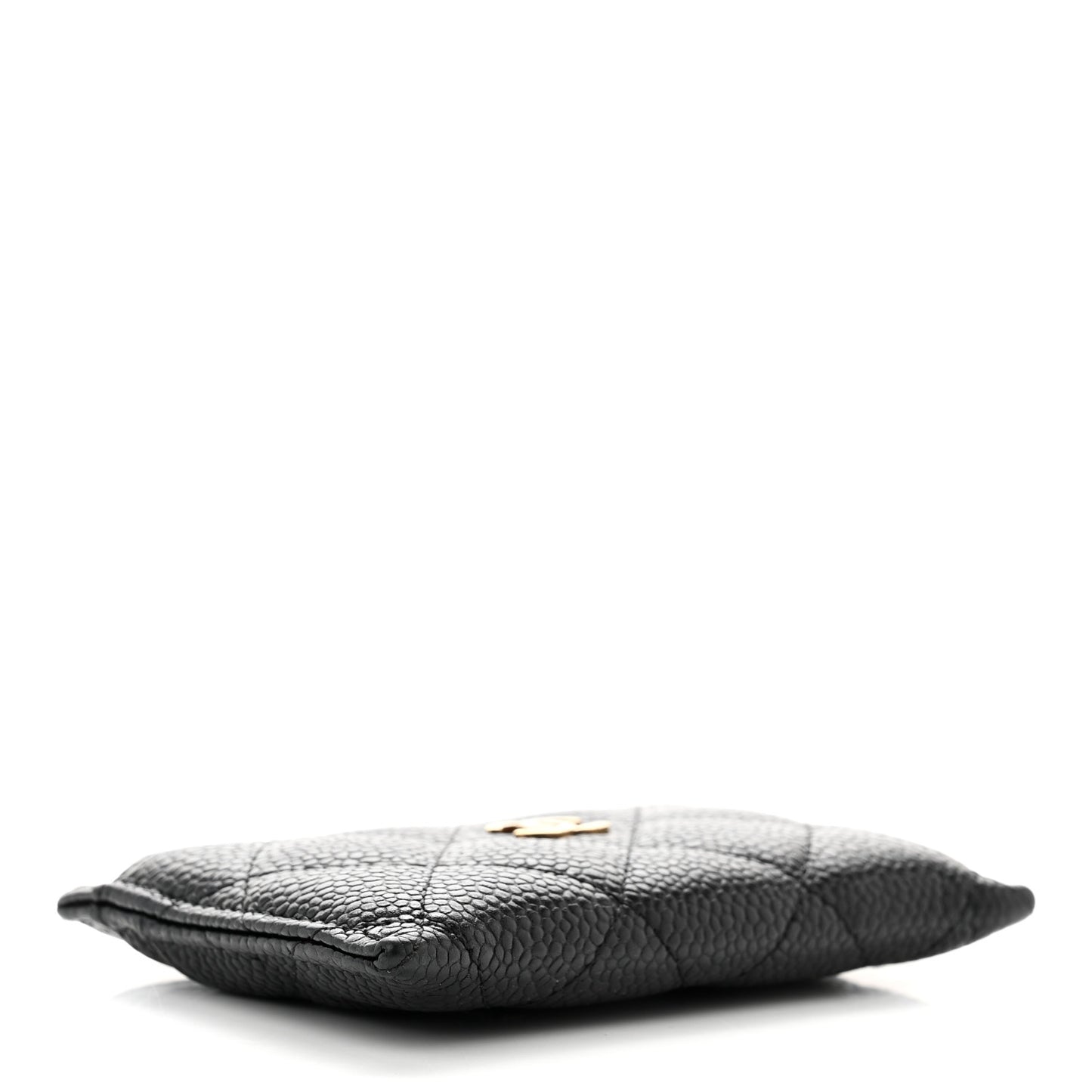 Caviar Quilted Card Holder Black