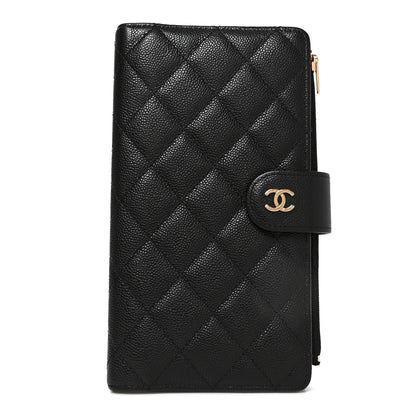 Chanel Caviar Quilted Long Zipped Wallet Black 1 of 8