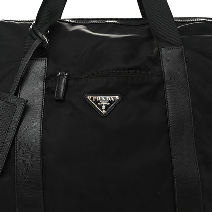 Prada Tessuto Nylon Saffiano Carry On Travel Bag Black 9 of 13