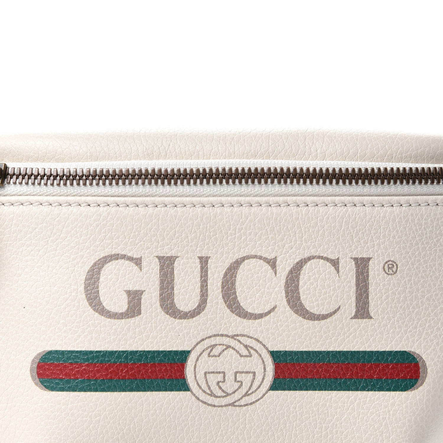 Gucci Grained Calfskin Small Logo Belt Bag White 10 of 10