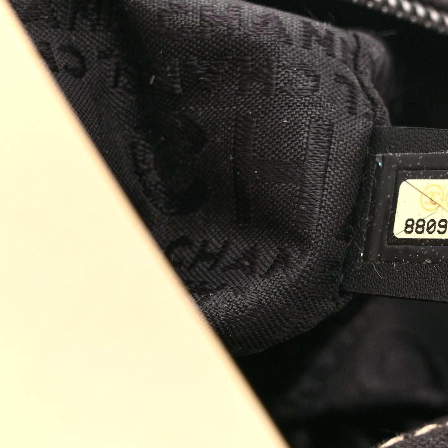 Canvas Square Stitched CC Boston Bag Black