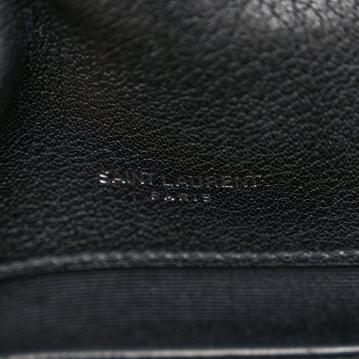 Sheepskin Matelasse Chevron Monogram Medium College Bag Black