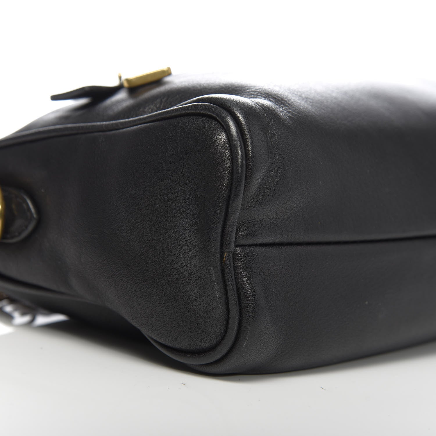 Prada Soft Calf Chain Shoulder Bag Black 7 of 9