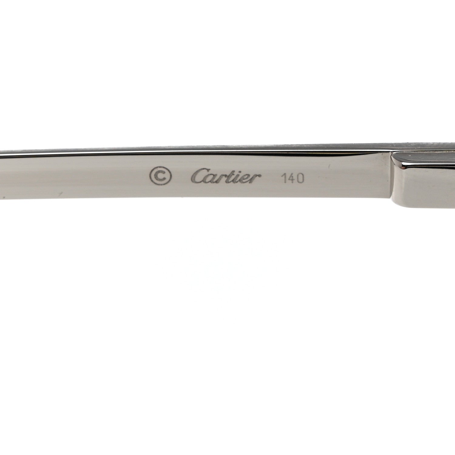Cartier Acetate CT0075S Rectangular Sunglasses Black Silver Grey 5 of 8