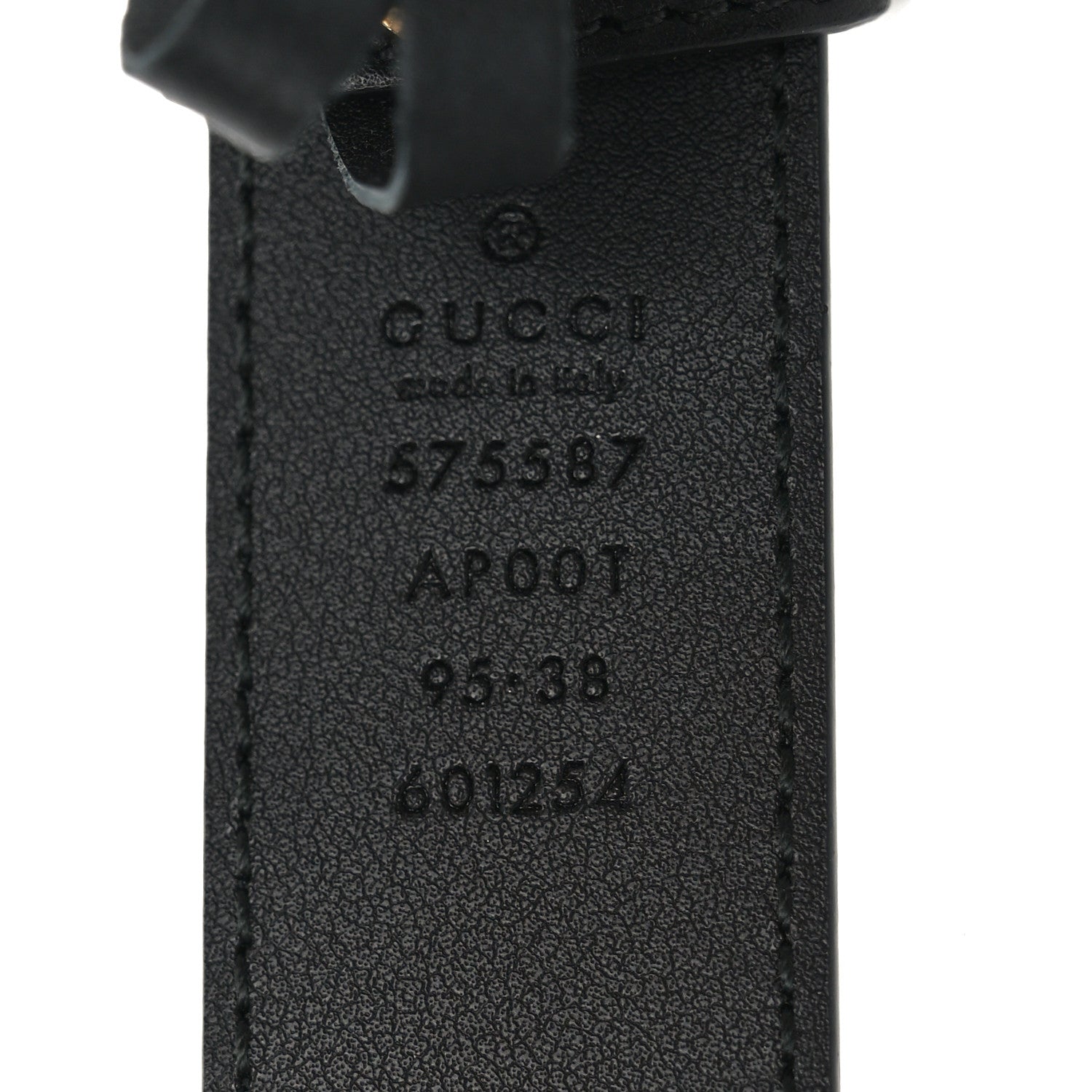 Gucci Calfskin Framed Double G Belt 95 38 Black 4 of 5