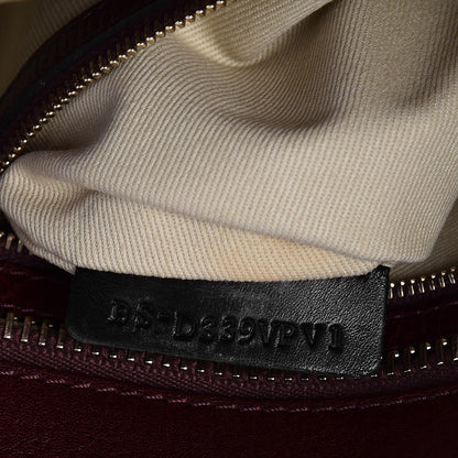 Valentino Garavani Textured Calfskin Rockstud Double Handle Tote Wine 8 of 8