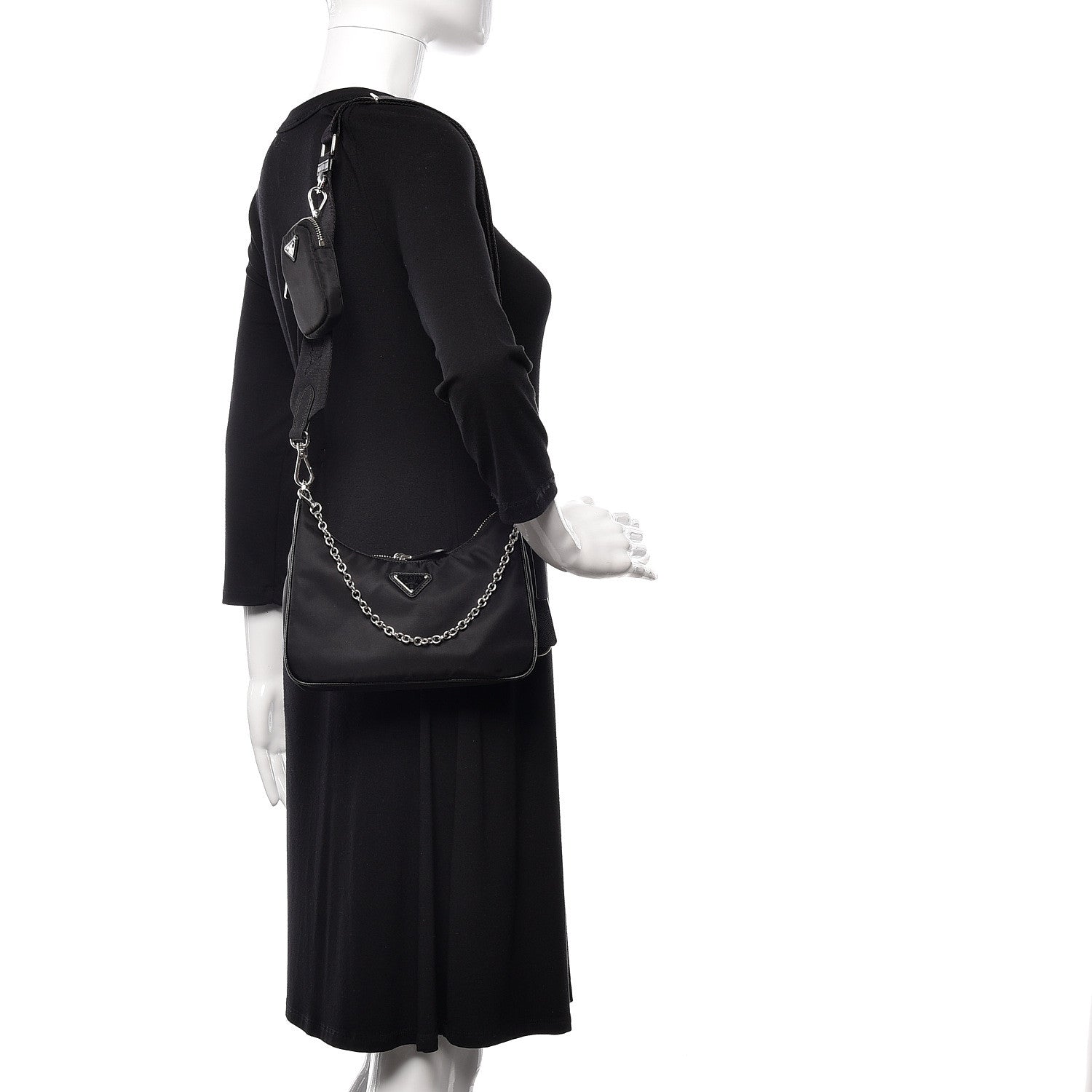 Prada Nylon Re-Edition 2005 Shoulder Bag Black 3 of 9
