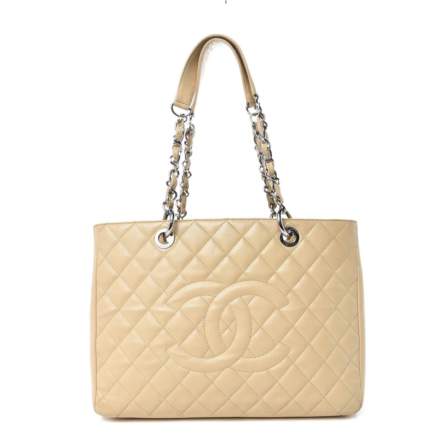 Chanel Caviar Quilted Grand Shopping Tote GST Beige Clair 1 of 22