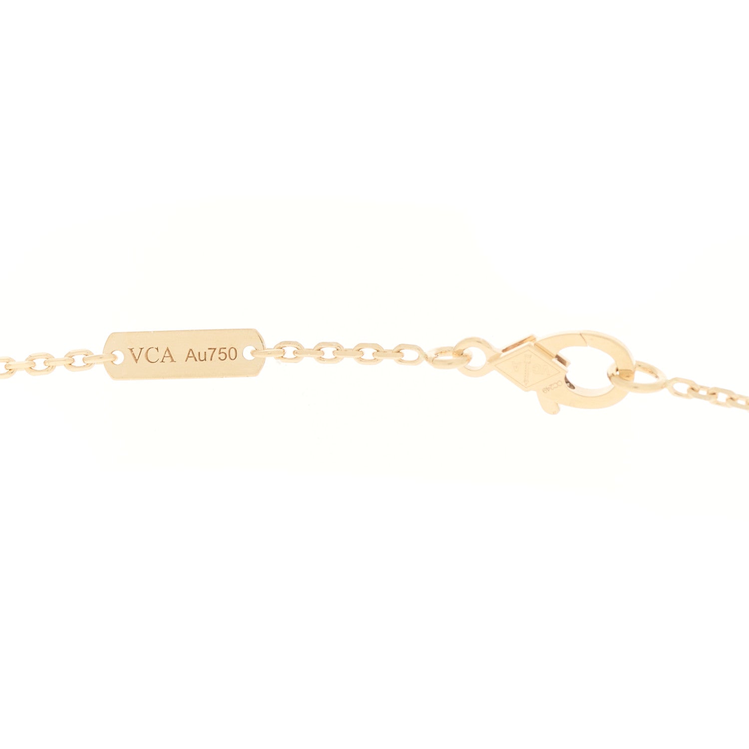 Van Cleef & Arpels 18K Yellow Gold Black Onyx Vintage Alhambra Pendant Necklace 4 of 6