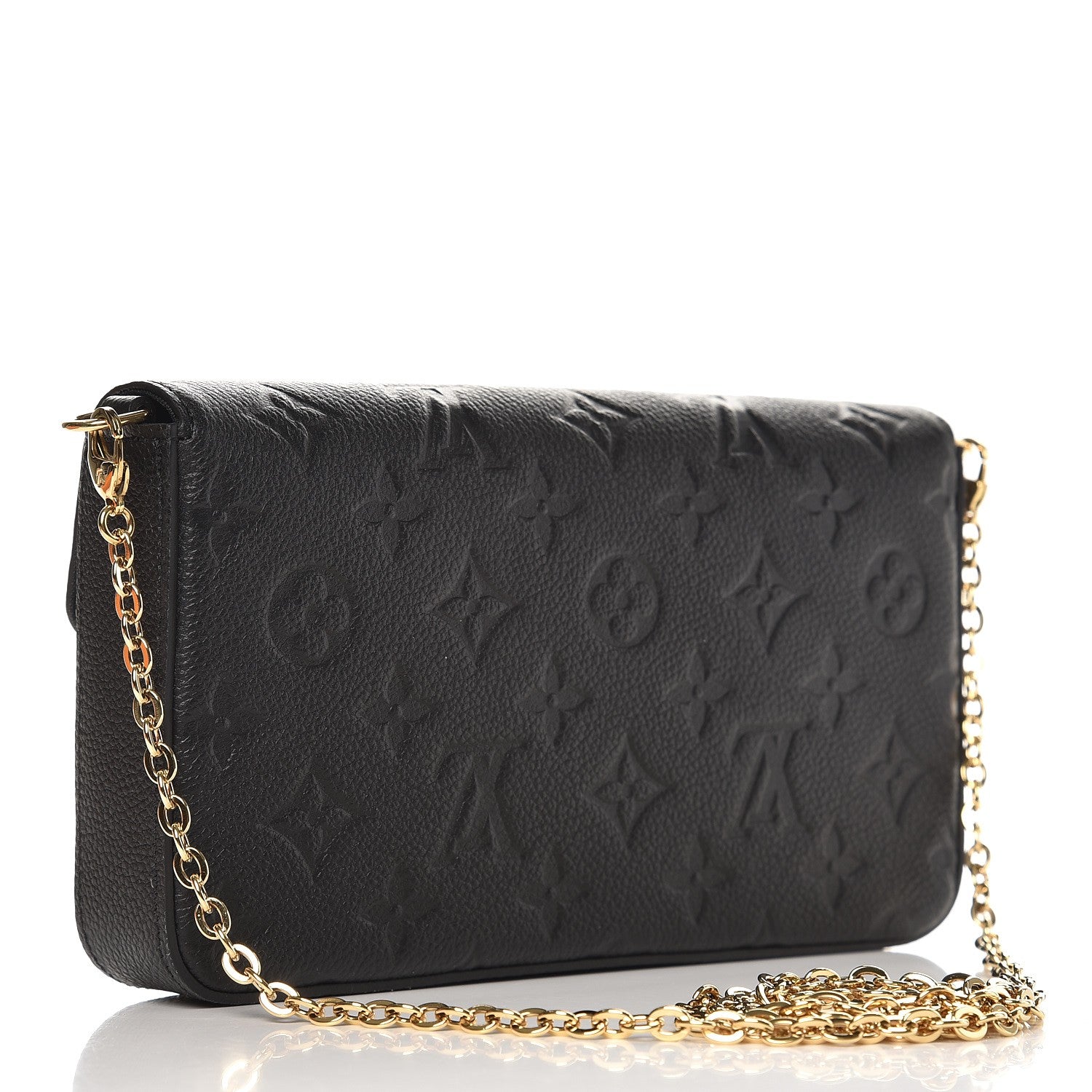 Louis Vuitton Empreinte Pochette Felicie Chain Wallet Black 3 of 8
