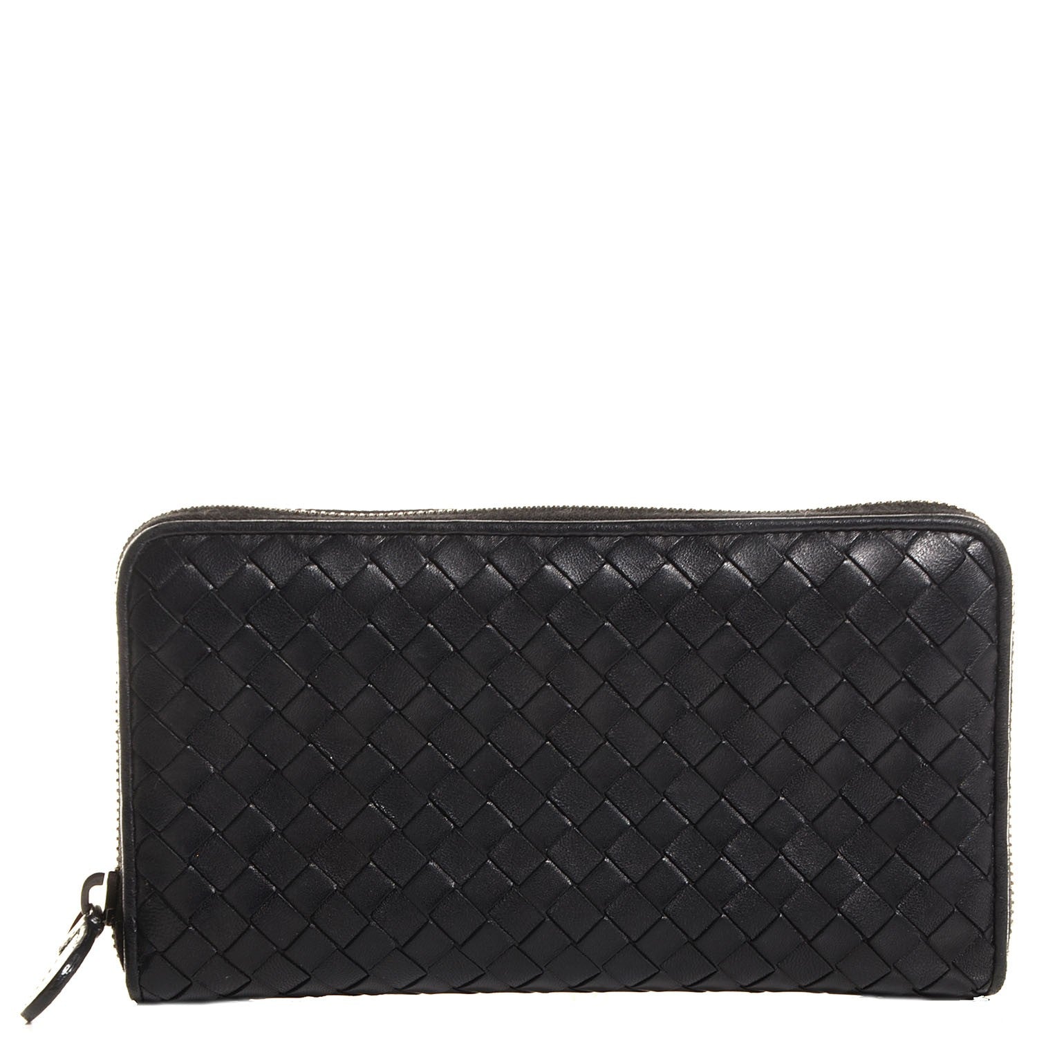 Bottega Veneta Nappa Intrecciato Zip Around Wallet Black 1 of 8