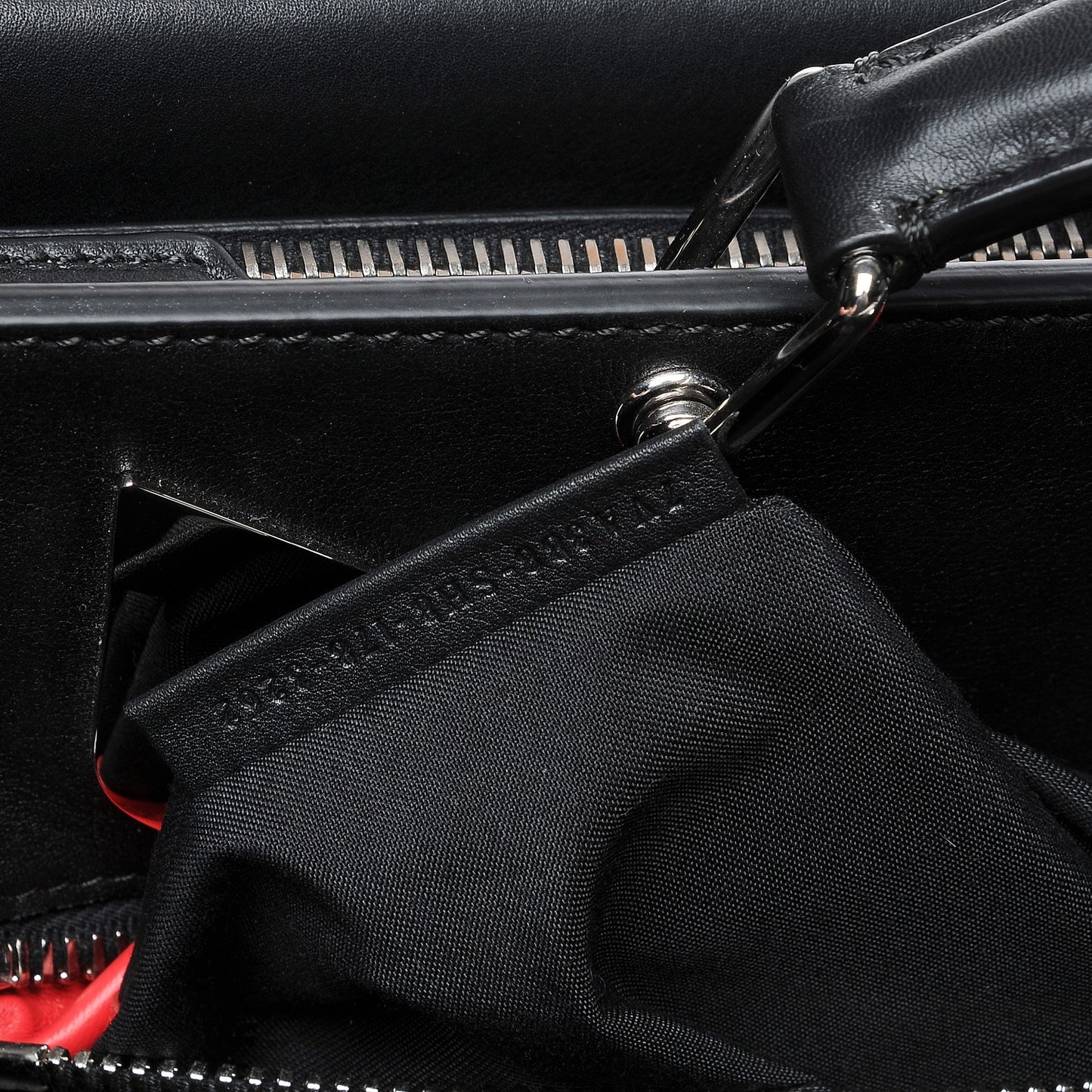 Calfskin Monster Eyes Large Mens Peekaboo Iconic Essential Satchel Black