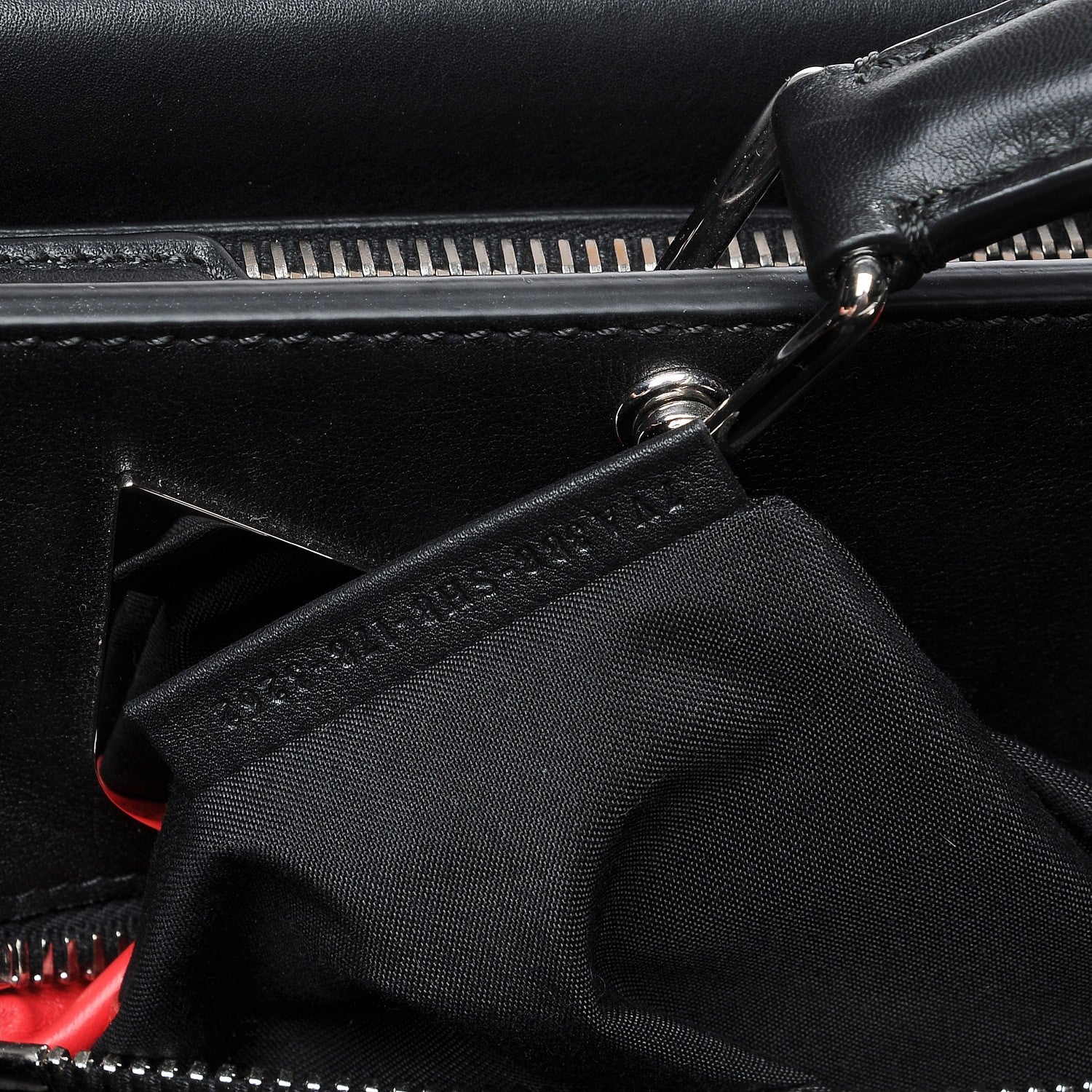 Fendi Calfskin Monster Eyes Large Mens Peekaboo Iconic Essential Satchel Black 8 of 9