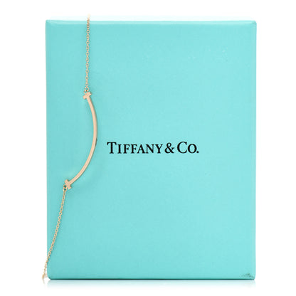 Tiffany 18K Rose Gold Small T Smile Pendant Necklace 6 of 6
