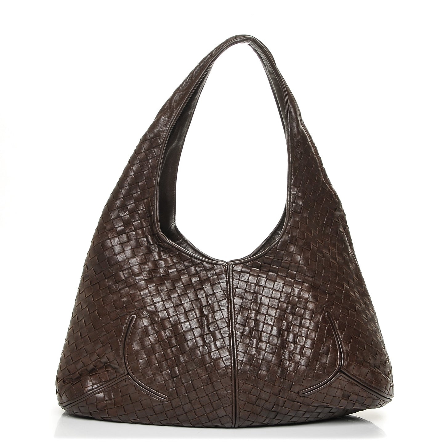 Nappa Intrecciato Ball Hobo Ebano