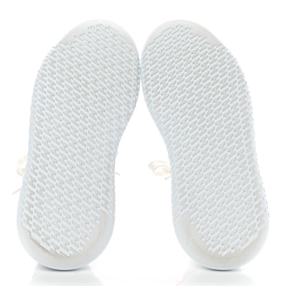 Hermes Knit Suede Goatskin Womens Crew Sneakers 36 Prunoir White 5 of 9