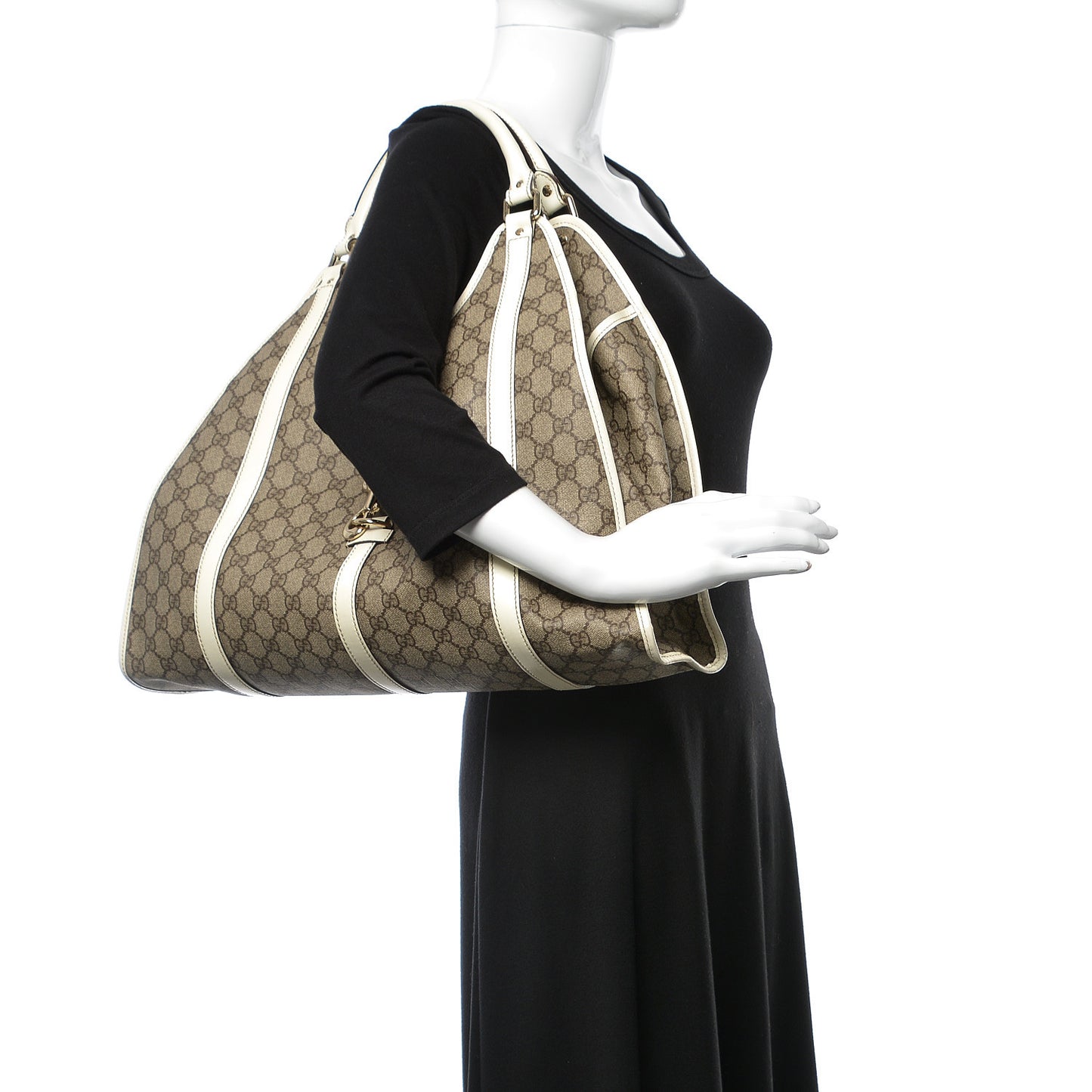 Monogram Large Joy Shoulder Bag White